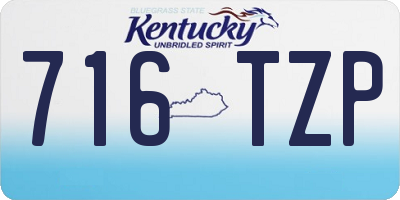 KY license plate 716TZP