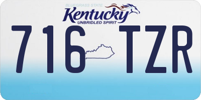 KY license plate 716TZR