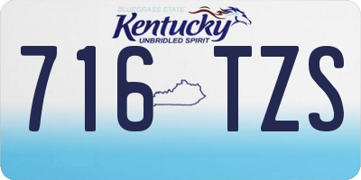 KY license plate 716TZS