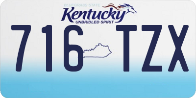 KY license plate 716TZX