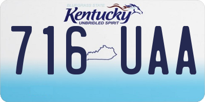 KY license plate 716UAA