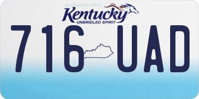 KY license plate 716UAD