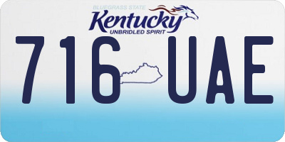 KY license plate 716UAE