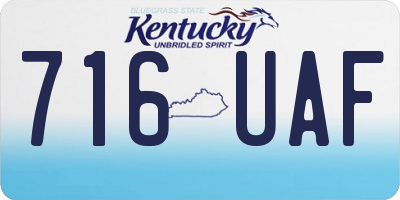 KY license plate 716UAF