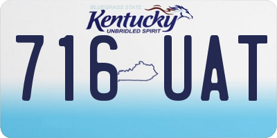 KY license plate 716UAT