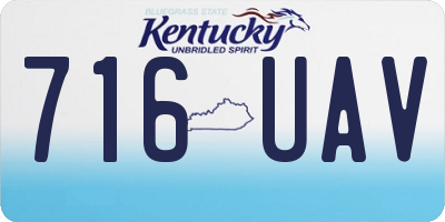KY license plate 716UAV