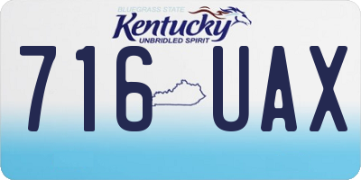 KY license plate 716UAX