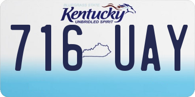 KY license plate 716UAY