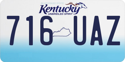 KY license plate 716UAZ