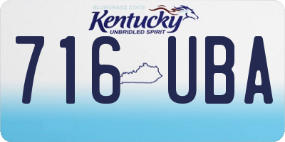 KY license plate 716UBA