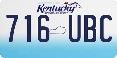 KY license plate 716UBC