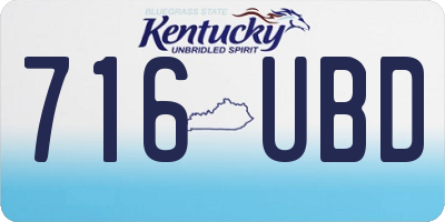 KY license plate 716UBD