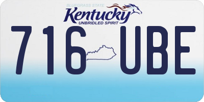 KY license plate 716UBE