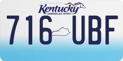 KY license plate 716UBF