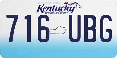 KY license plate 716UBG