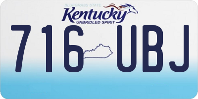 KY license plate 716UBJ