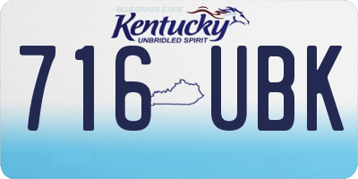 KY license plate 716UBK