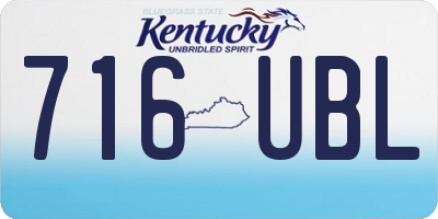 KY license plate 716UBL