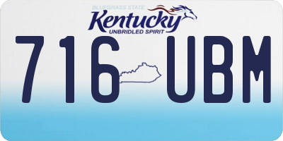 KY license plate 716UBM