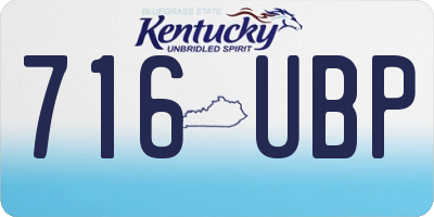 KY license plate 716UBP