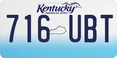 KY license plate 716UBT