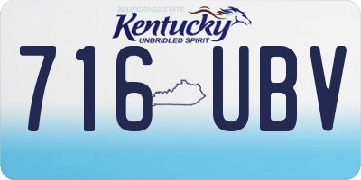 KY license plate 716UBV