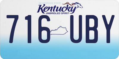 KY license plate 716UBY