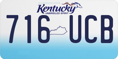KY license plate 716UCB