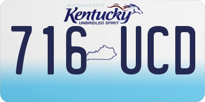KY license plate 716UCD