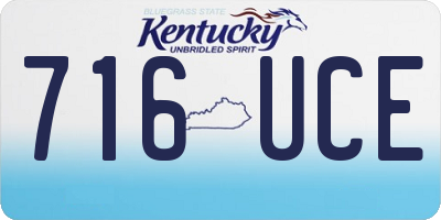 KY license plate 716UCE