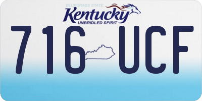 KY license plate 716UCF