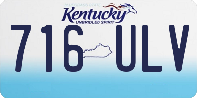 KY license plate 716ULV