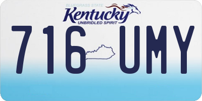 KY license plate 716UMY