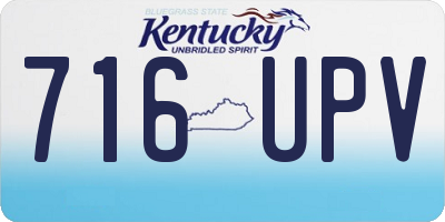 KY license plate 716UPV