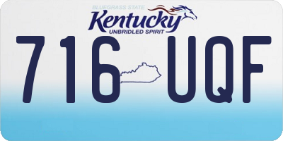 KY license plate 716UQF
