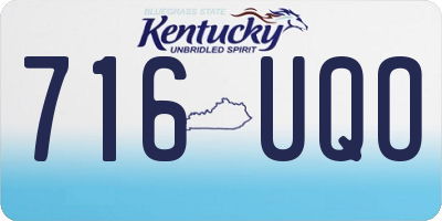 KY license plate 716UQO
