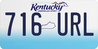 KY license plate 716URL
