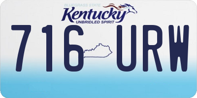 KY license plate 716URW