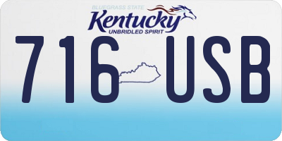 KY license plate 716USB