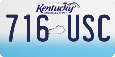 KY license plate 716USC