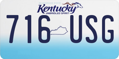 KY license plate 716USG
