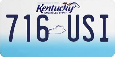 KY license plate 716USI
