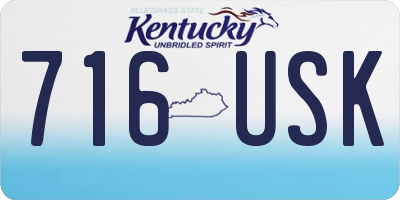 KY license plate 716USK