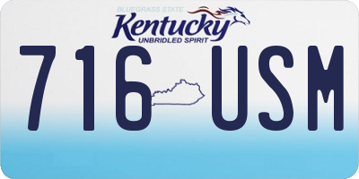 KY license plate 716USM