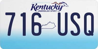 KY license plate 716USQ