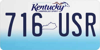 KY license plate 716USR