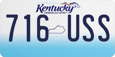 KY license plate 716USS