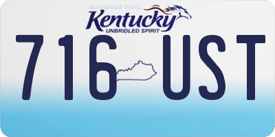KY license plate 716UST