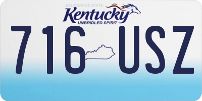 KY license plate 716USZ