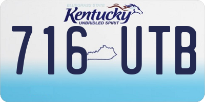 KY license plate 716UTB